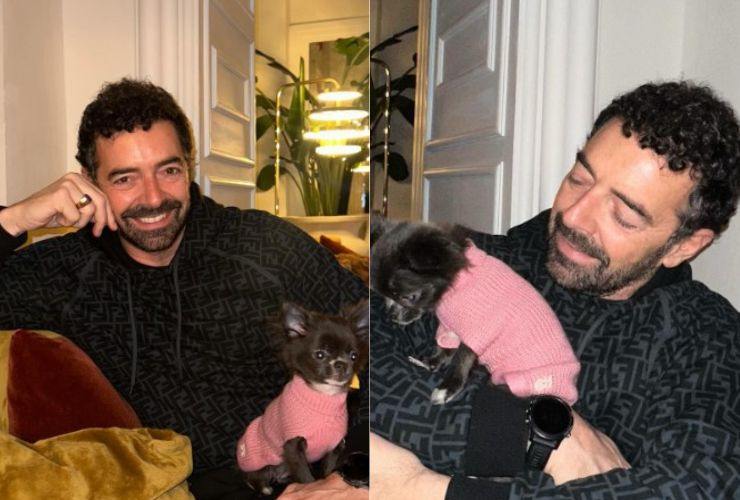 Alberto Matano appare sui social con un cucciolo
