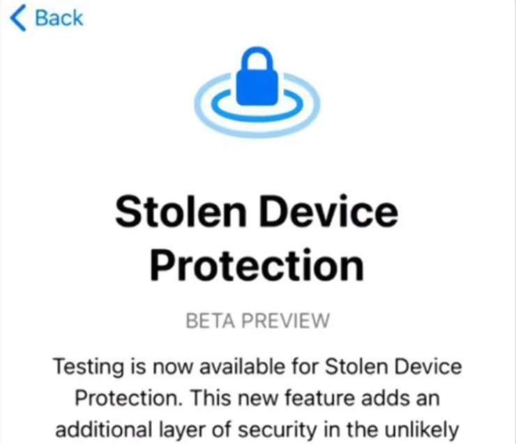 C'è una nuova funzione per proteggere il tuo iPhone rubato