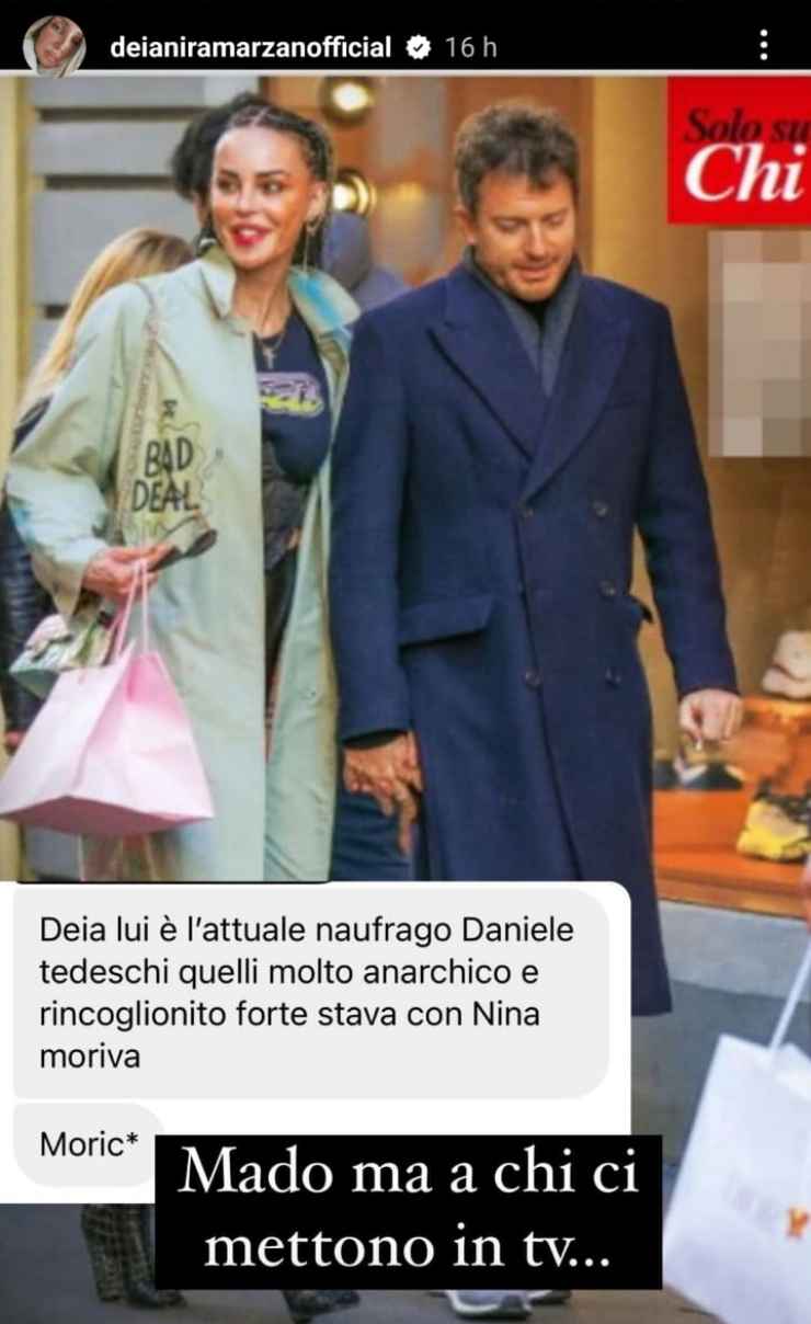 Daniele e Nina Moric paparazzati a Milano