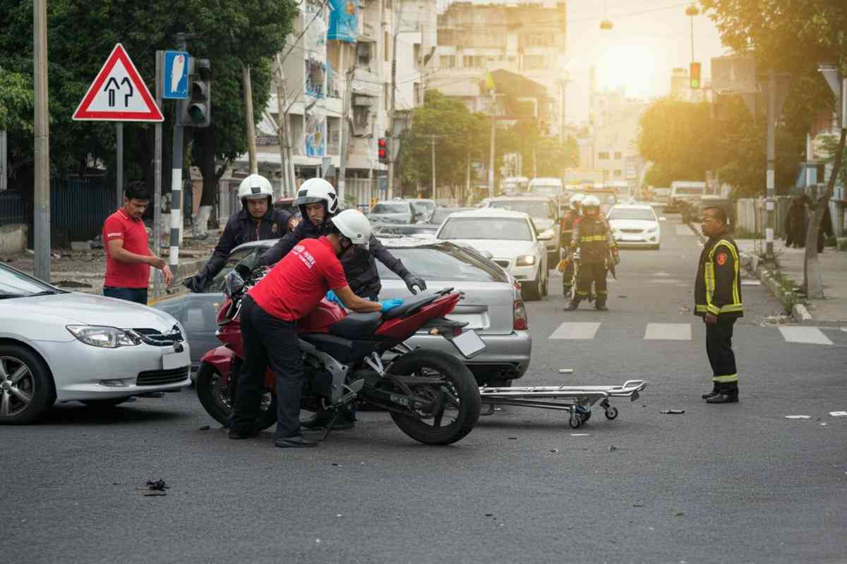 Incidente in via lo jacono: scontro tra moto e auto lascia feriti