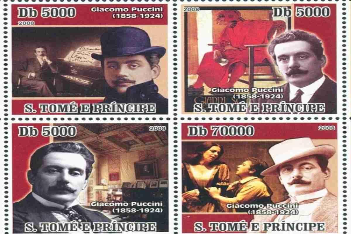 La vita di puccini raccontata attraverso i francobolli