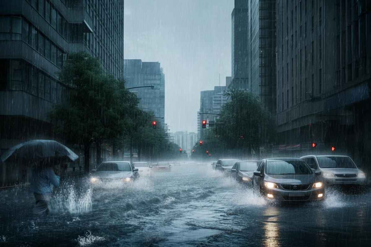Palermo sott'acqua: il violento acquazzone provoca allagamenti nelle strade