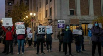 Protesta vibrante a baida contro l’installazione dell’antenna 5g