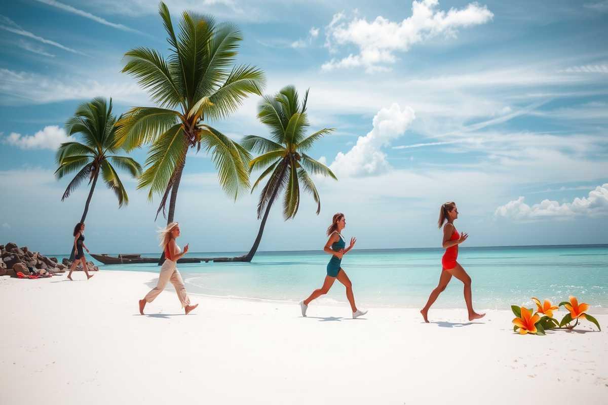 Michelle Hunziker e Ilary Blasi: fitness e relax con vista oceano alle Maldive