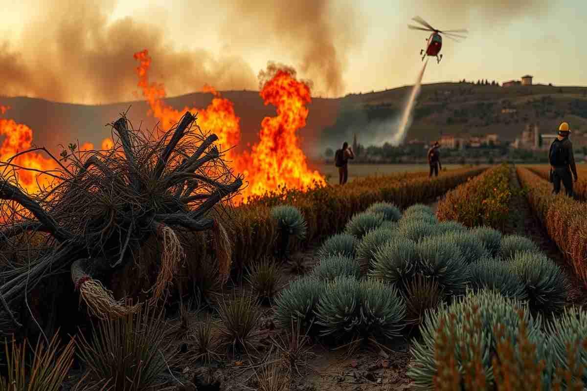 Fiamme a Sambuca di Sicilia: l'intervento dei Canadair per domare l'incendio