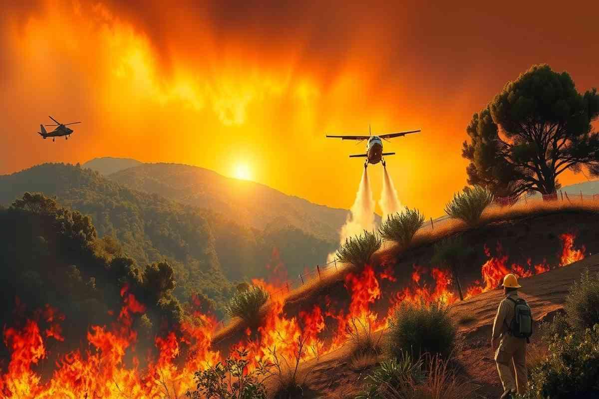 Fiamme minacciano la riserva naturale di Contessa Entellina