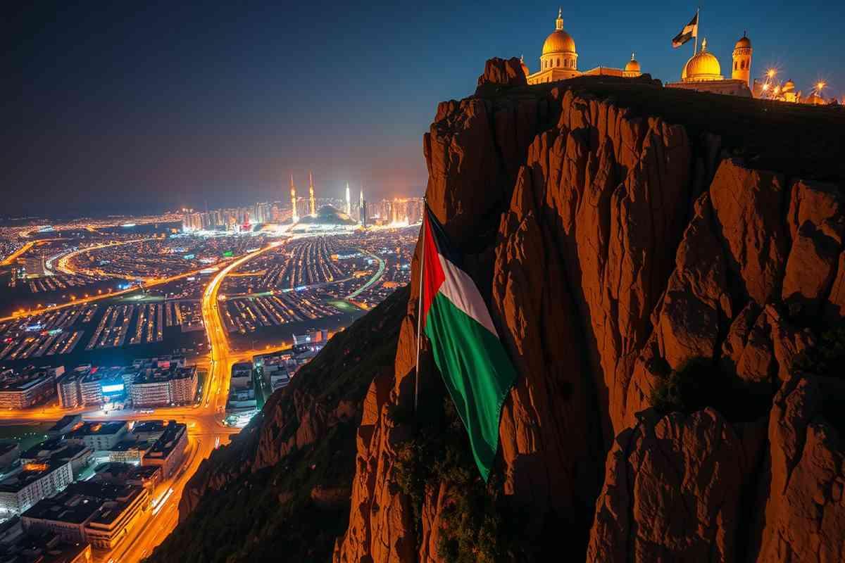 La bandiera palestinese sventola su Monte Pellegrino: un messaggio di solidarietà a Palermo