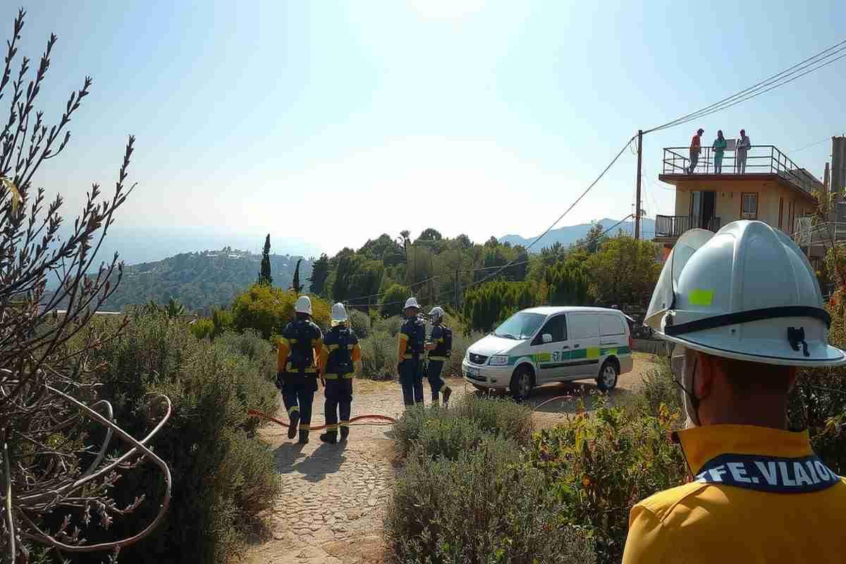 Uomo carbonizzato scoperto dai pompieri durante le operazioni di spegnimento del rogo