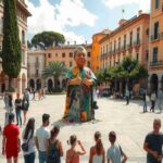 Un Pinocchio antimilitarista prende vita dai rifiuti di Agrigento