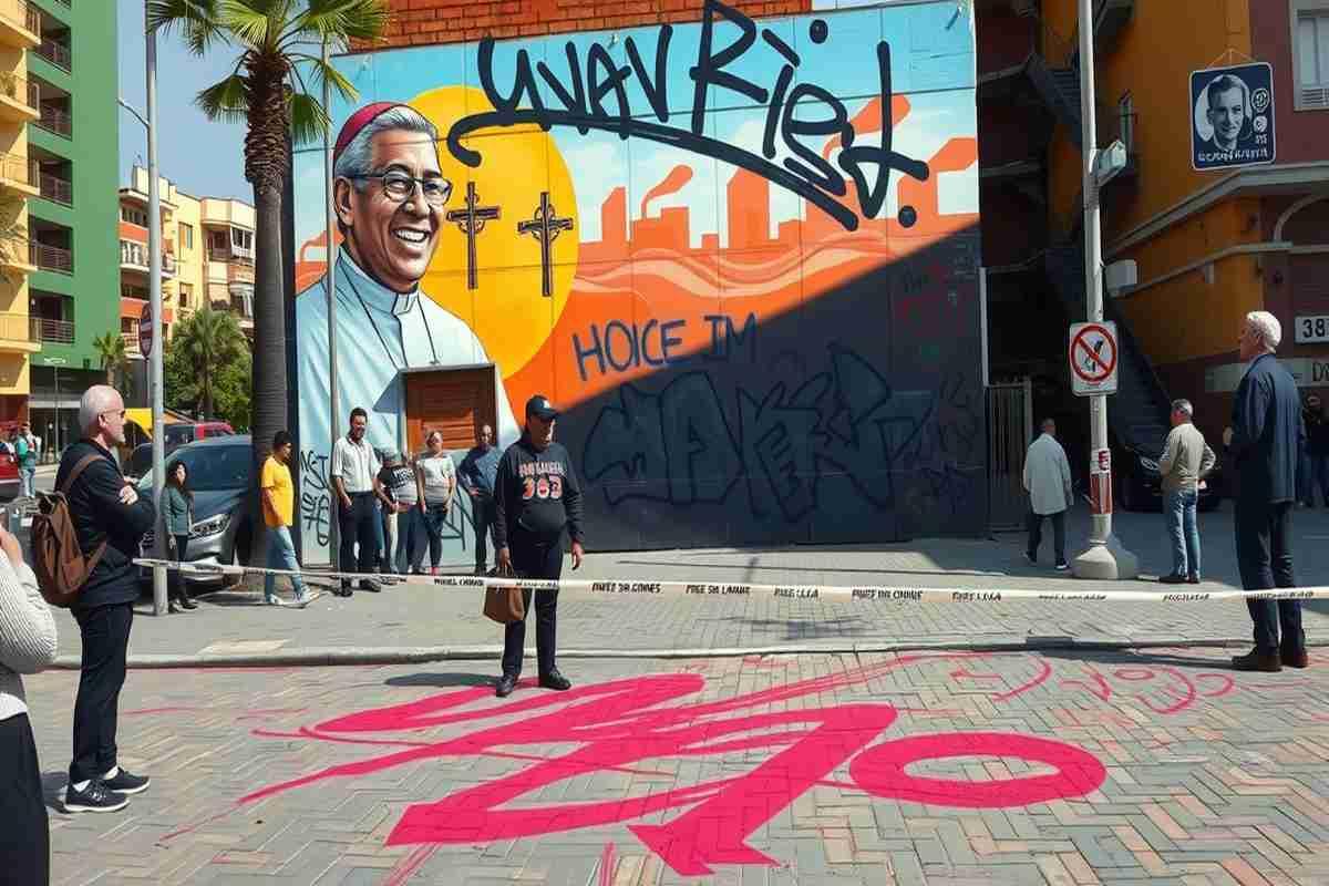 Murale di don Pino Puglisi imbrattato a Brancaccio: un atto di sfida alla memoria