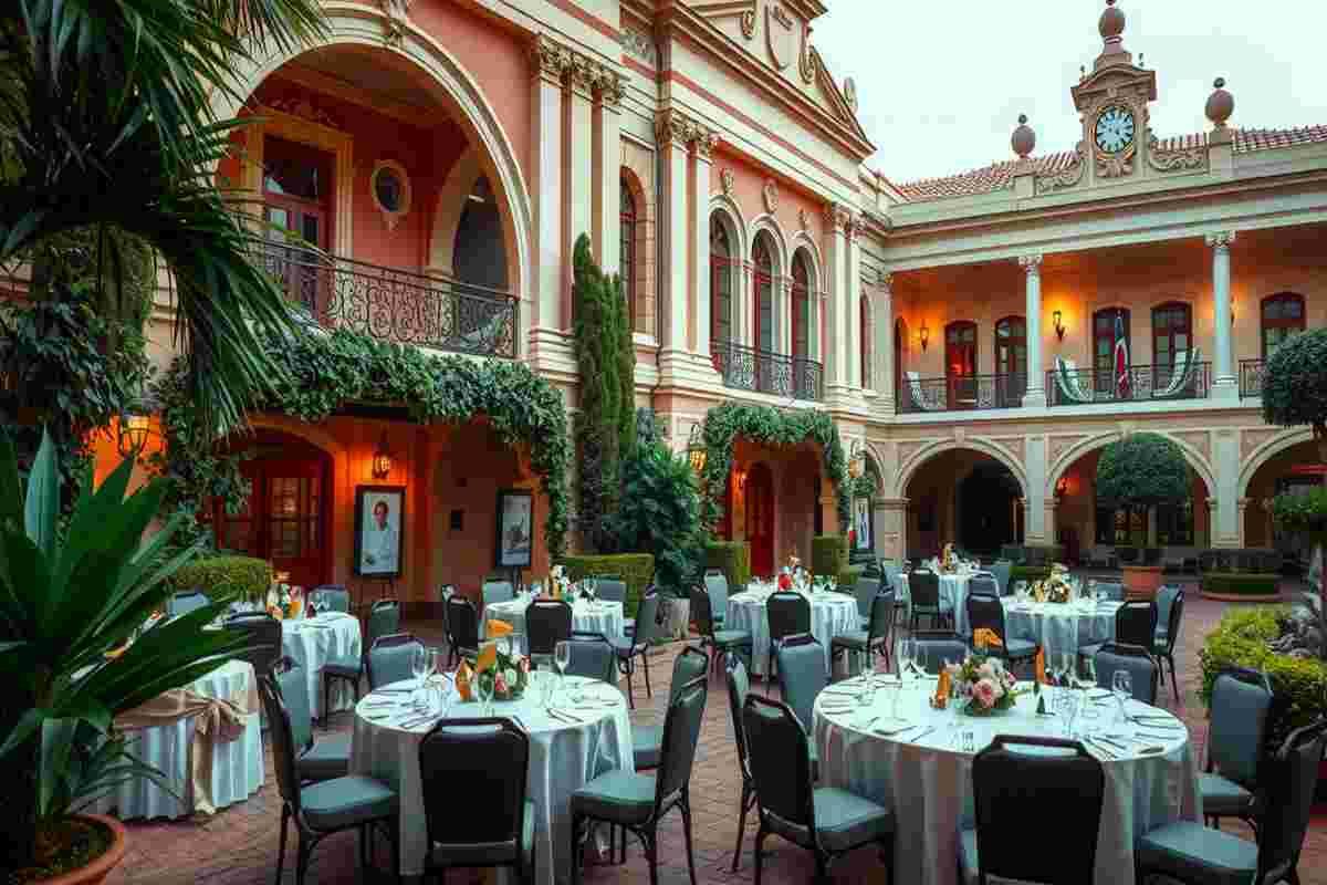 Palazzo Parlamento Sicilia si trasforma in un'elegante sala per cene dell'Aci Club