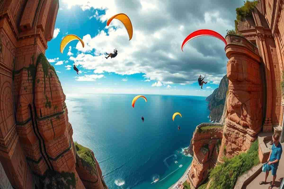 Salvataggio spettacolare: 15 turisti polacchi in difficoltà dopo un volo in parapendio finito in mare