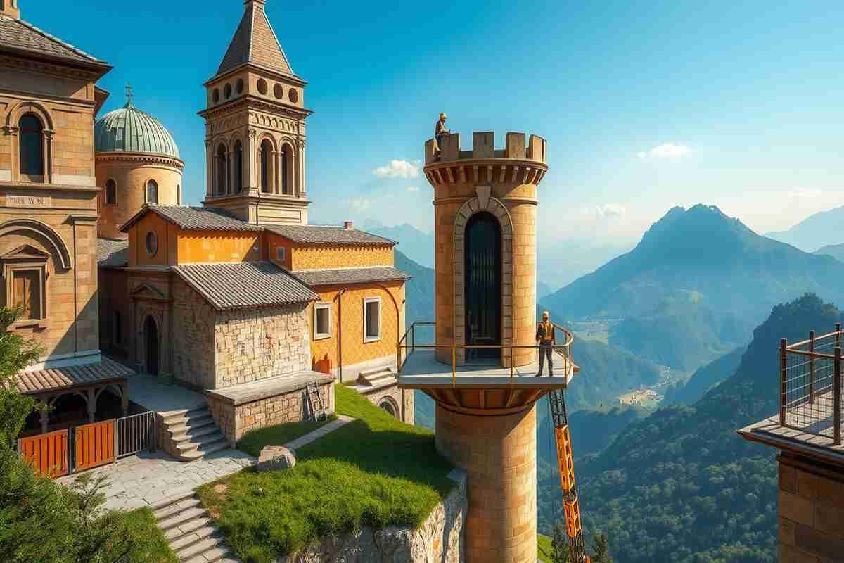 Un ascensore nella roccia: la Sacra di San Michele accessibile a tutti